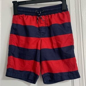 GUC Old Navy Boys Striped Swim Trunks/Shorts Color Red and Blue Size Med 8